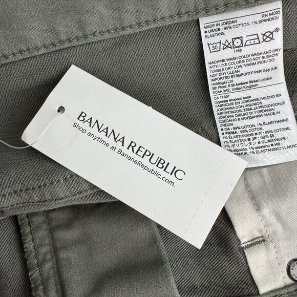 Banana Republic The Traveler Slim Pants Mens 38x34 Green Stretch NWT PT-2611 - Picture 9 of 16